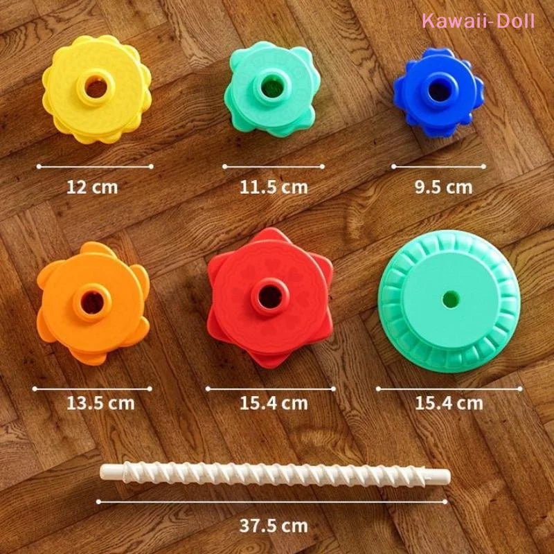 Montessori Rainbow Stacking Tower – Baby & Toddler Toy