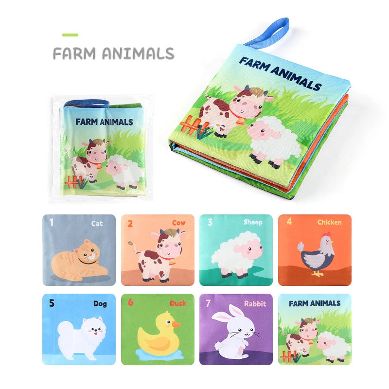Montessori 3D Sensory Cloth Book for Babies