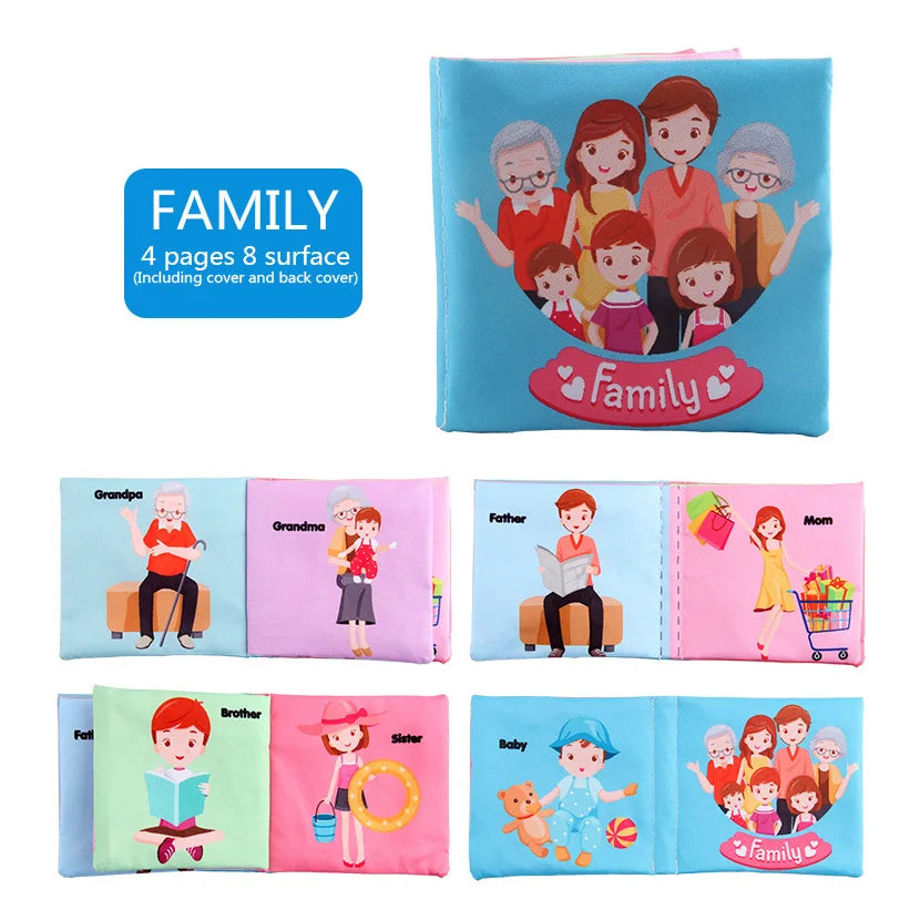 Baby Cloth Book – Early Educational Toy for Toddlers 12–72 Months | Fruits, Animals, Numbers & Food