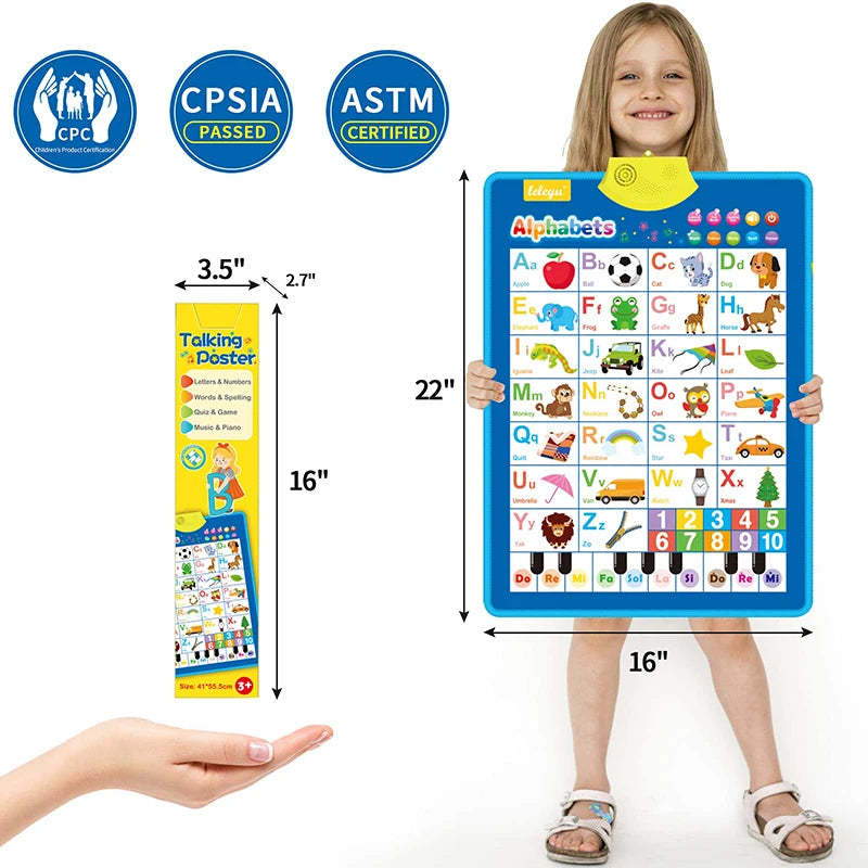 Electronic Talking ABC Alphabet Wall Chart – Educational Learning Toy for Toddlers