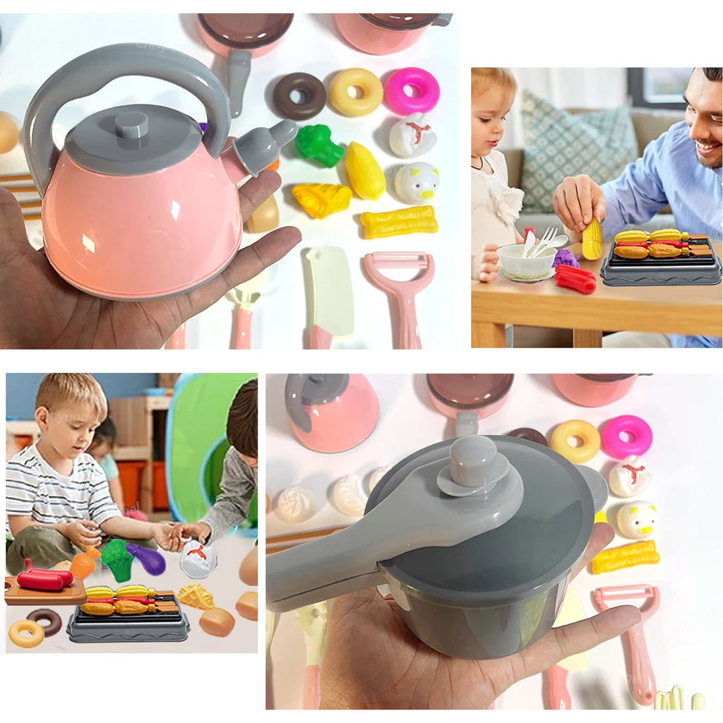 Kids Kitchen Toys Set 59/69/92 PCS | Pretend Cooking Playset for Toddlers