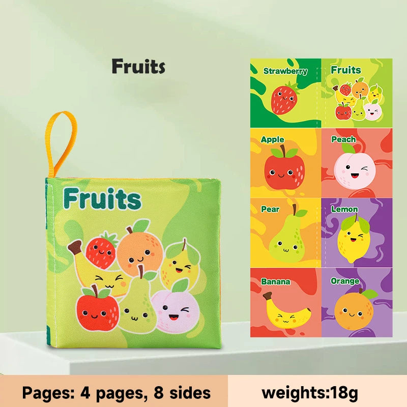 Baby Soft Cloth Book – Sensory Learning Toy for Newborns & Babies 0–12 Months