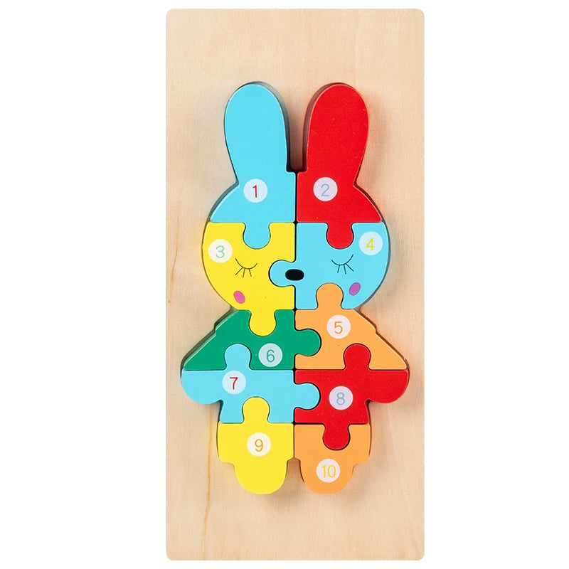 Montessori Wooden Dinosaur Puzzle for Toddlers – Kids Toy for Ages 2, 3 & 4