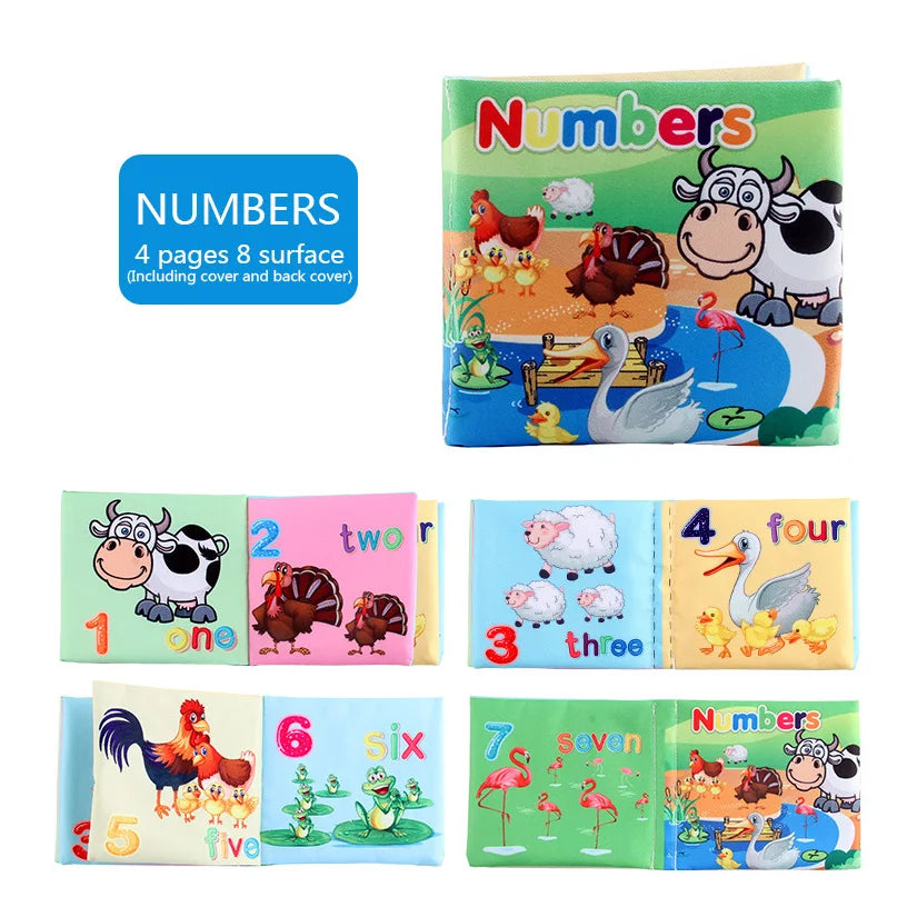Baby Cloth Book – Early Educational Toy for Toddlers 12–72 Months | Fruits, Animals, Numbers & Food