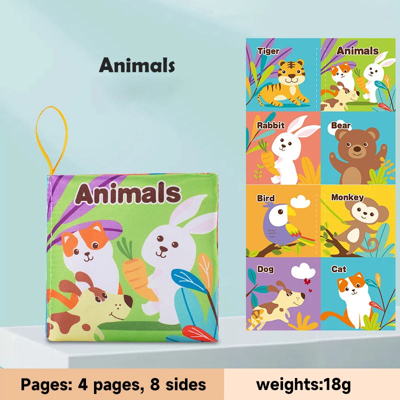 Baby Soft Cloth Book – Sensory Learning Toy for Newborns & Babies 0–12 Months
