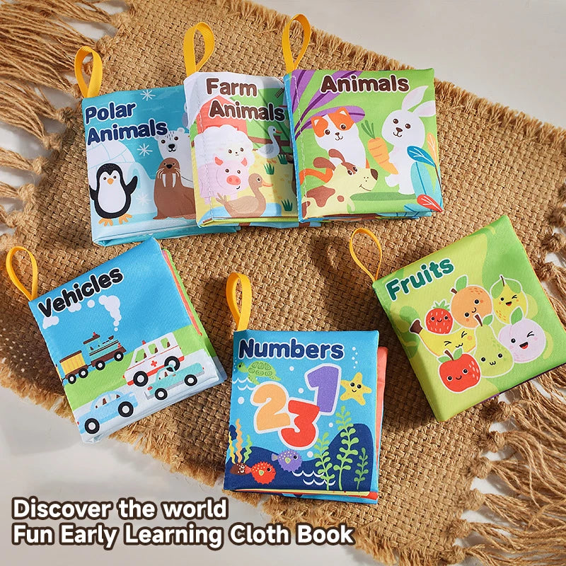 Baby Soft Cloth Book – Sensory Learning Toy for Newborns & Babies 0–12 Months