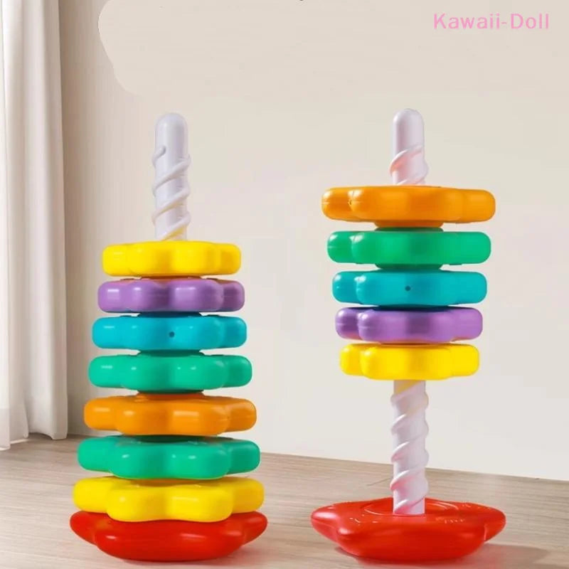 Montessori Rainbow Stacking Tower – Baby & Toddler Toy
