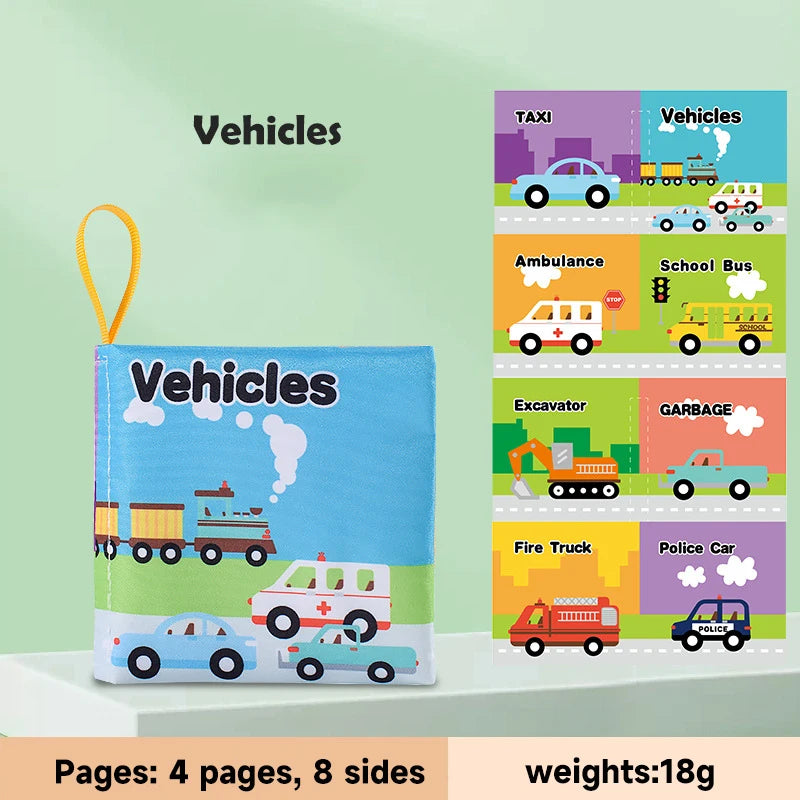 Baby Soft Cloth Book – Sensory Learning Toy for Newborns & Babies 0–12 Months