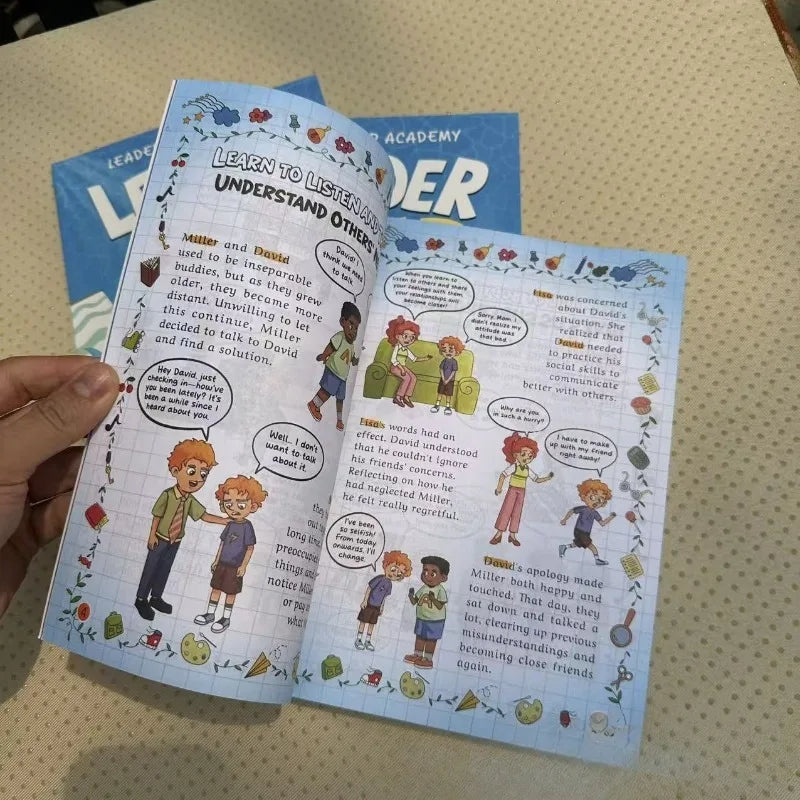 2-Book Set: Street Smart + Leadership Comic Books for Kids – English Parent-Child Educational Reading