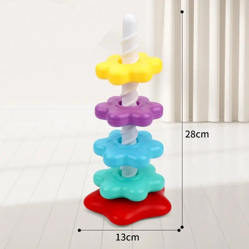 Montessori Rainbow Stacking Tower – Baby & Toddler Toy