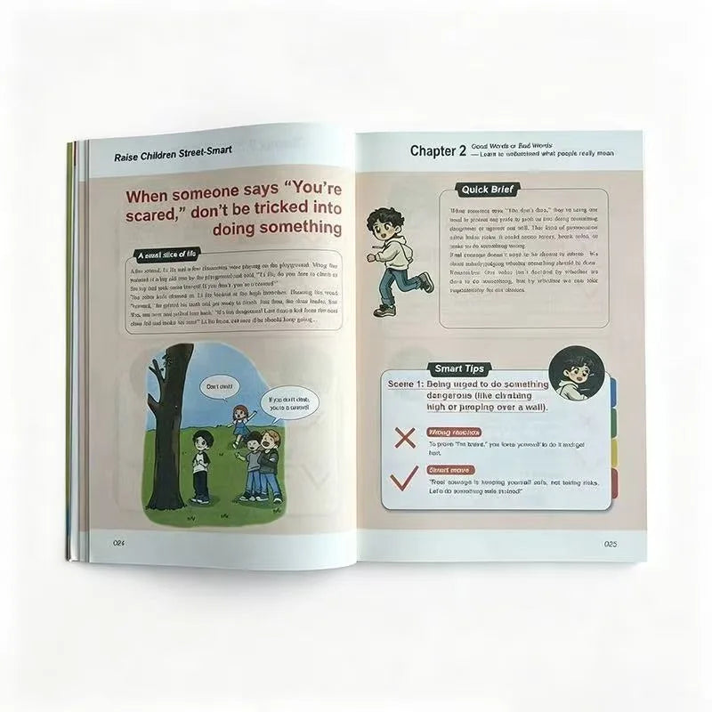2-Book Set: Street Smart + Leadership Comic Books for Kids – English Parent-Child Educational Reading