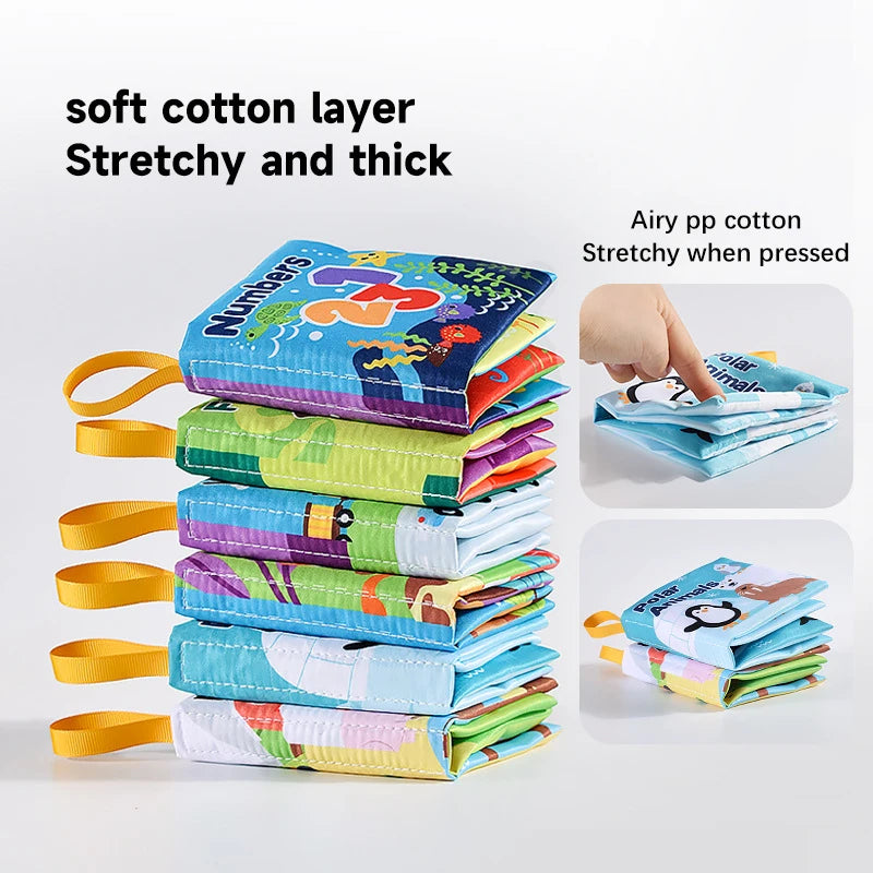 Baby Soft Cloth Book – Sensory Learning Toy for Newborns & Babies 0–12 Months