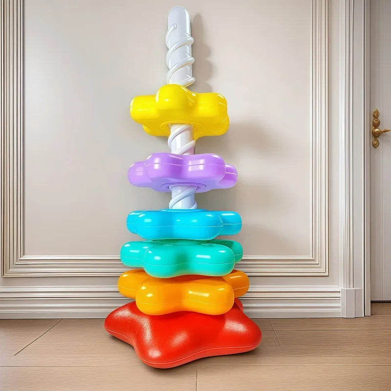 Montessori Rainbow Stacking Tower – Baby & Toddler Toy